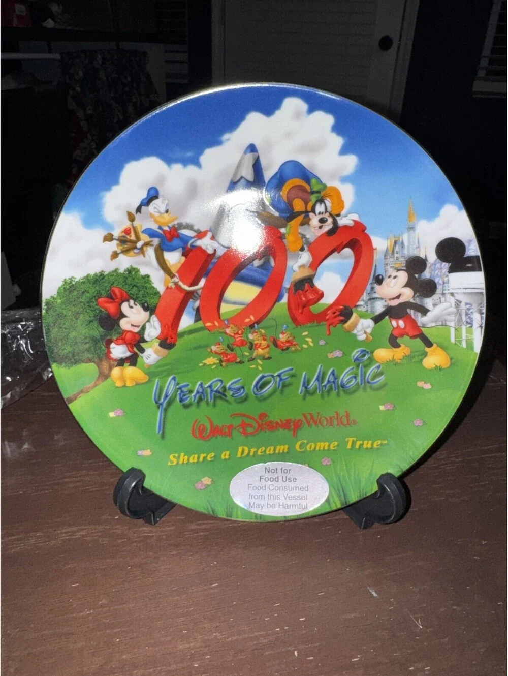 Disney World 100 Years Of Magic Collector Plate Share A Dream Come True 2001 NIB